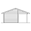 SKAN HOLZ Gartenhaus Luzern (Außenmaß inkl. Dachüberstand (B x T): 460 x 580 cm, Holz, Natur, Dachschalung & Dachlattung) | BAUHAUS
