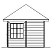 SKAN HOLZ Gartenpavillon Amelo (Holz, Schiefergrau) | BAUHAUS