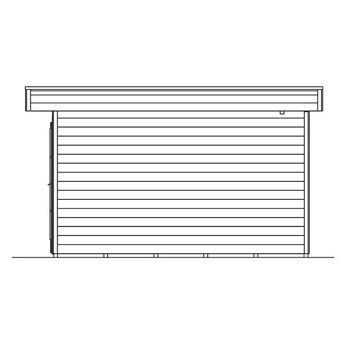 Skan Holz Gartenhaus Breda 2Außenmaß inkl. Dachüberstand (B x T): 420 x 440 cm, Holz, Schiefergrau