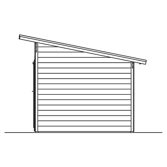 Skan Holz Holzunterstand Knut250 x 430 x 249,5 cm, Natur Sketch