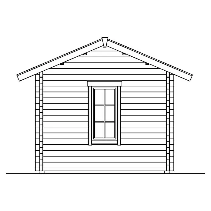 Skan Holz Gartenhaus Montreal 1Außenmaß inkl. Dachüberstand (B x T): 500 x 380 cm, Holz, Natur, 2 Lagen Dachschaltung