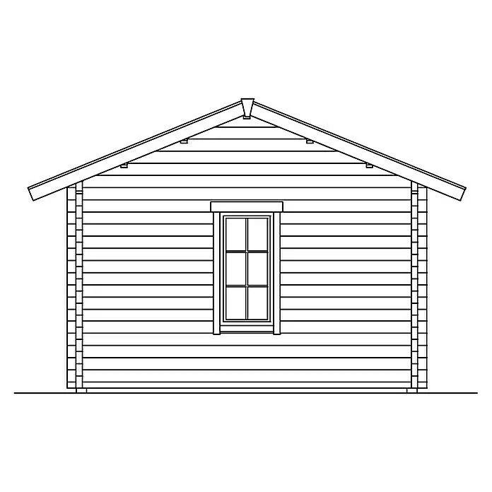 Skan Holz Gartenhaus Montreal 2Außenmaß inkl. Dachüberstand (B x T): 500 x 460 cm, Holz, Natur, 2 Lagen Dachschaltung