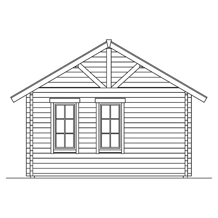 Skan Holz Gartenhaus Toronto 1Außenmaß inkl. Dachüberstand (B x T): 500 x 500 cm, Holz, Natur, 17,64 m², Dachschalung & Dachlattung