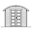 SKAN HOLZ Gartenhaus Delft (Außenmaß inkl. Dachüberstand (B x T): 290 x 310 cm, Holz, Natur) | BAUHAUS