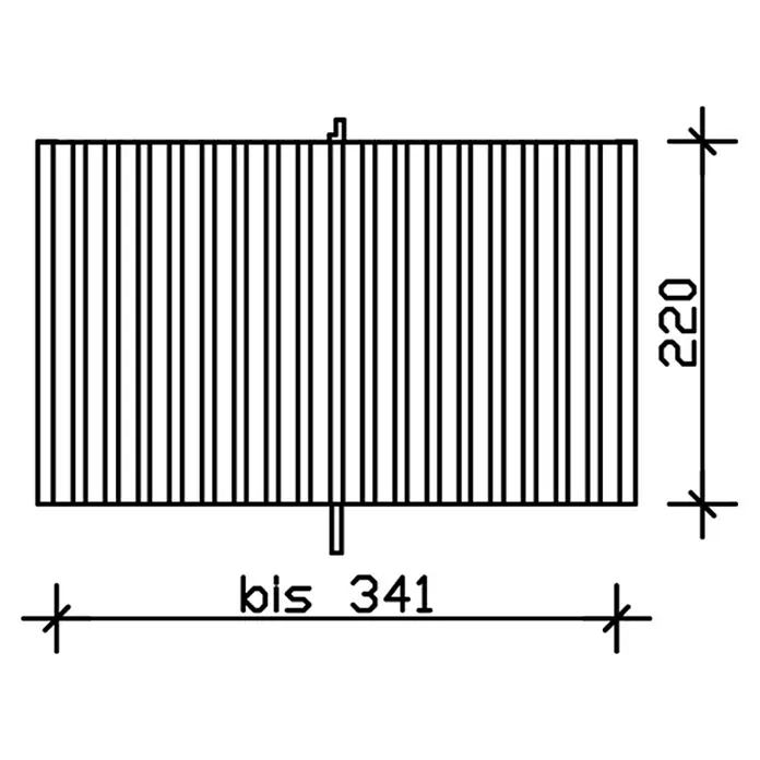 SKAN HOLZ Rückwand - B x H: 341 x 220 cm, Passend für: Skan Holz Carports, Weiß - Detailansicht einer Wandverkleidung mit vertikalen Lamellen, Maße: Höhe 220, Breite bis 341.