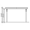 SKAN HOLZ Carport Emsland (Außenmaß inkl. Dachüberstand (B x T): 4,04 x 8,46 m, Einzelcarport, Eiche Hell, Materialspezifizierung Dach: Aluminium-Dachplatten) | BAUHAUS