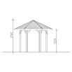 SKAN HOLZ Pavillon Nancy 1 (L x B: 312 x 360 cm, Eiche hell) | BAUHAUS