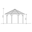 SKAN HOLZ Pavillon Nice 2 (L x B: 484 x 484 cm, Holz, Nussbaum) | BAUHAUS