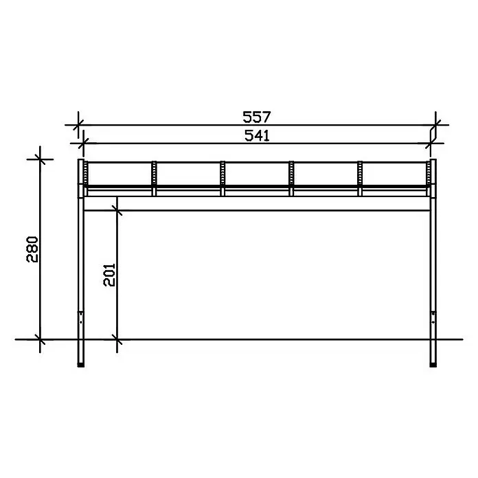 Skan Holz Terrassenüberdachung NovaraB x T: 557 x 309 cm, Natur, Polycarbonat, Transparent