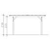 SKAN HOLZ Carport Odenwald (Außenmaß inkl. Dachüberstand (B x T): 4,28 x 5,41 m, Einzelcarport, Natur) | BAUHAUS