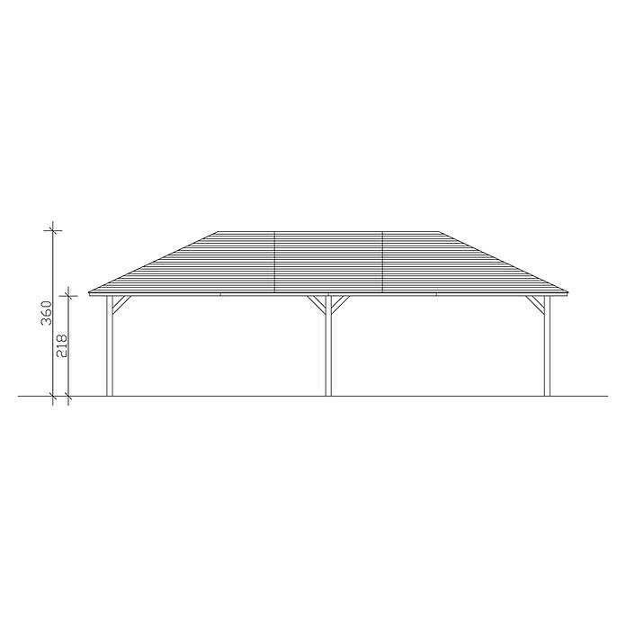 Skan Holz Pavillon Orleans 4L x B: 1.046 x 569 cm, Nussbaum Sketch