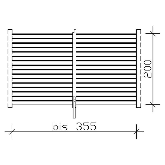 Skan Holz RückwandL x H: 355 x 200 cm, Schiefergrau, Passend für: Skan Holz Carports Sketch