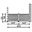 SKAN HOLZ Brüstungsgeländer (Passend für: Skan Holz Leimholz-Terrassenüberdachungen, Tiefe 350/339 cm, Natur) | BAUHAUS
