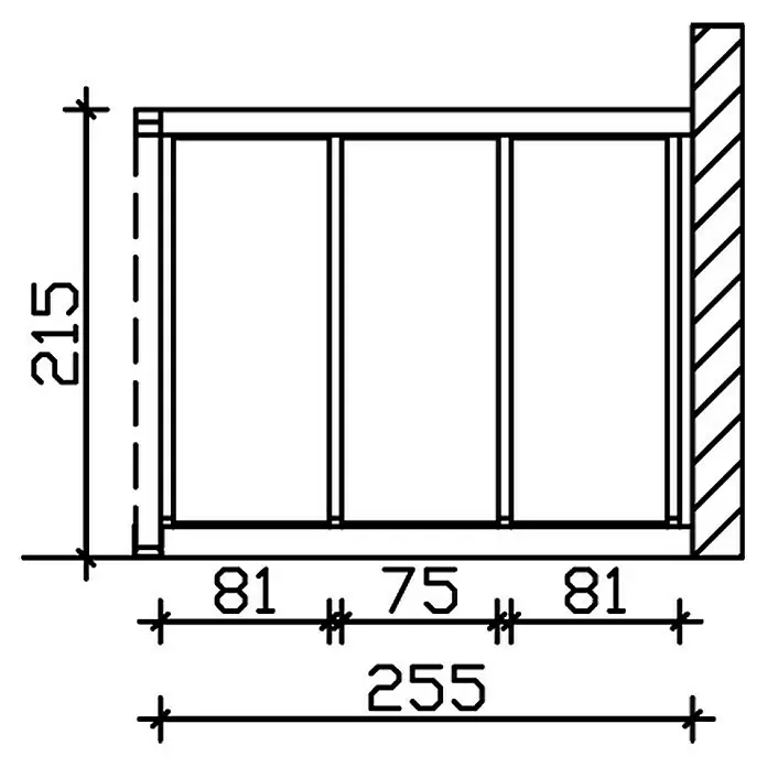 Skan Holz SeitenwandPassend für: Skan Holz Leimholz-Terrassenüberdachungen, Tiefe 300/289 cm, Eiche Hell, Holz