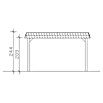 SKAN HOLZ Carport Spreewald (Außenmaß inkl. Dachüberstand (B x T): 3,96 x 5,89 m, Einzelcarport, Nussbaum, Farbe Dach: Rot, Dachschalung mit EPDM-Folie) | BAUHAUS