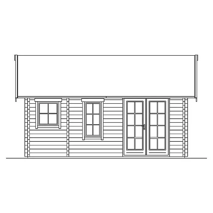 Skan Holz Gartenhaus Toronto 2Außenmaß inkl. Dachüberstand (B x T): 500 x 640 cm, Holz, Natur, 23,52 m², Dachschalung & Dachlattung