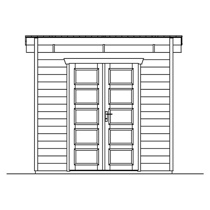Skan Holz Gartenhaus Venlo 1Außenmaß inkl. Dachüberstand (B x T): 290 x 290 cm, Holz, Natur