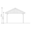 SKAN HOLZ Carport Wallgau (Außenmaß inkl. Dachüberstand (B x T): 4,3 x 6 m, Einzelcarport, Nussbaum, Dachlatten zur Eindeckung mit Dachziegeln) | BAUHAUS
