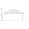 SKAN HOLZ Carport Wallgau (Außenmaß inkl. Dachüberstand (B x T): 6,2 x 7,5 m, Doppelcarport, Farbe Dach: Schwarz) | BAUHAUS