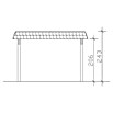 SKAN HOLZ Carport Wendland (3,62 x 6,28 m, Einzelcarport, Eiche Hell, Farbe Dach: Rot, Dachschalung mit EPDM-Folie) | BAUHAUS