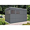 SKAN HOLZ CrossCube Gartenhaus Brisbane 4 (Außenmaß inkl. Dachüberstand (B x T): 337 x 253 cm, Holz, Schiefergrau RAL 7015) | BAUHAUS