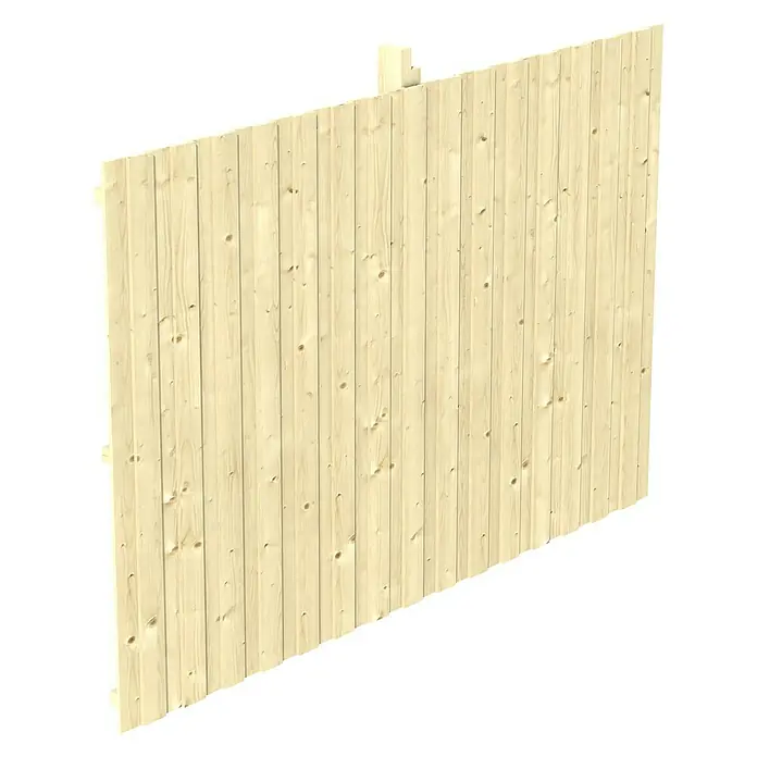 SKAN HOLZ Rückwand - B x H: 341 x 220 cm, Passend für: Skan Holz Carports, Natur - Abbildung einer Holzwand mit vertikalen Brettern. Ideal für den Bau von Zäunen oder als rustikale Wandverkleidung.