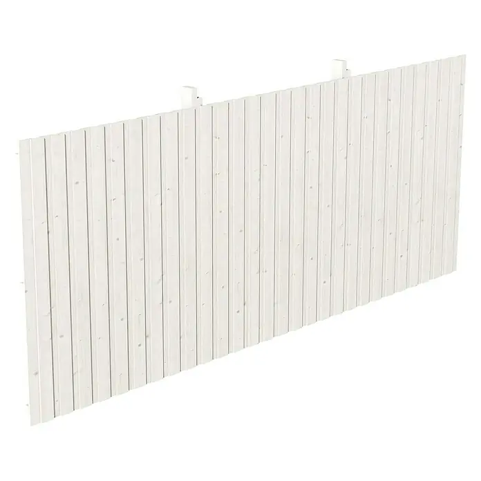 SKAN HOLZ Rückwand - B x H: 550 x 220 cm, Passend für: Skan Holz Carports, Weiß - Weißer Holzzaun mit Lattenstruktur, ideal als Sichtschutz oder dekoratives Element für den Garten. Robuste Bauweise sorgt für Langlebigkeit.