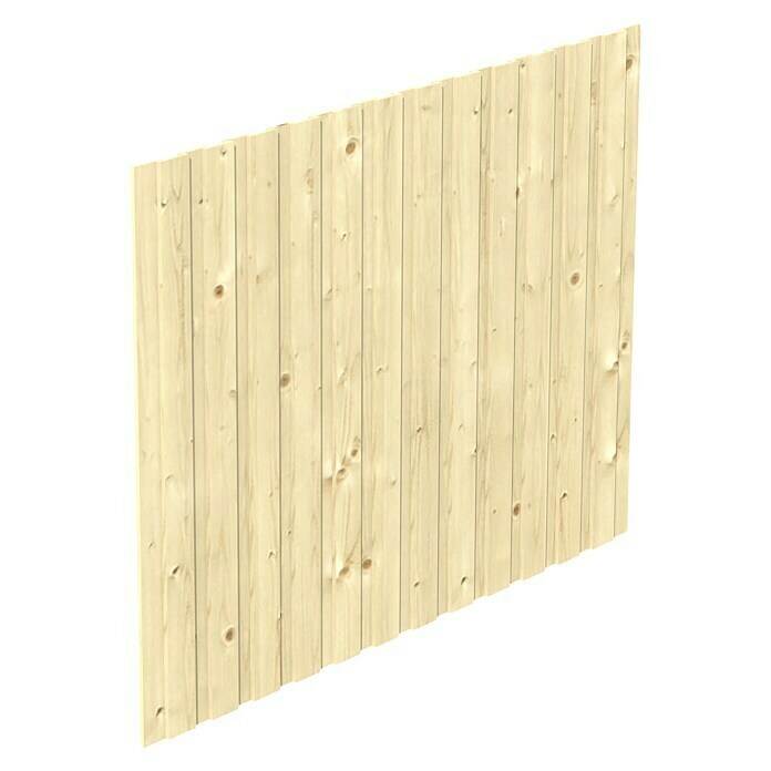 Skan Holz SeitenwandB x H: 230 x 180 cm, Passend für: Skan Holz Carports, Natur Diagonal View