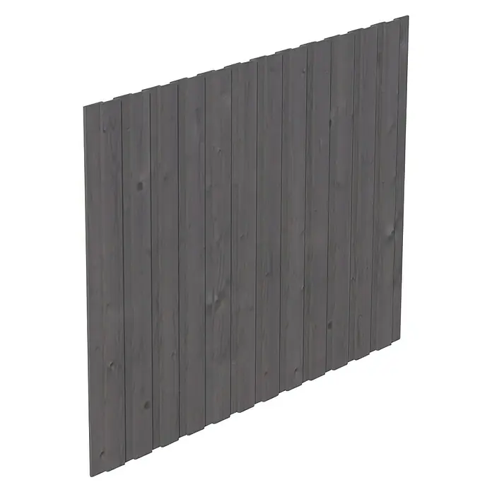 SKAN HOLZ Seitenwand - B x H: 230 x 180 cm, Passend für: Skan Holz Carports, Schiefergrau - Graue Holzwand mit vertikalen Brettern. Ideal für Hintergründe oder dekorative Zwecke. Natürliche Holzstruktur.