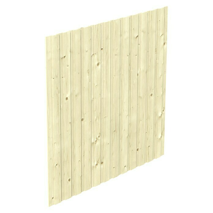 Skan Holz SeitenwandB x H: 230 x 220 cm, Passend für: Skan Holz Carports, Natur Diagonal View