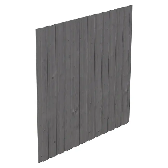 SKAN HOLZ Seitenwand - B x H: 230 x 220 cm, Passend für: Skan Holz Carports, Schiefergrau - Graue Holzwand mit vertikalen Brettern, die eine rustikale und natürliche Optik für Innen- oder Außenbereiche bietet.\n