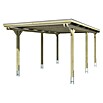 SKAN HOLZ Carport Emsland (Außenmaß inkl. Dachüberstand (B x T): 3,54 x 6,04 m, Einzelcarport, Schiefergrau, Materialspezifizierung Dach: EPDM-Folie, Fichte) | BAUHAUS