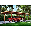 SKAN HOLZ Carport Emsland (Außenmaß inkl. Dachüberstand (B x T): 3,54 x 8,46 m, Einzelcarport, Nussbaum, Materialspezifizierung Dach: Aluminium-Dachplatten, Ohne Abstellraum) | BAUHAUS