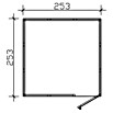 SKAN HOLZ CrossCube Gartenhaus Brisbane 3 (Außenmaß inkl. Dachüberstand (B x T): 253 x 253 cm, Holz, Schiefergrau RAL 7015) | BAUHAUS