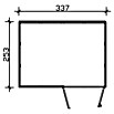 SKAN HOLZ CrossCube Gartenhaus Brisbane 4 (Außenmaß inkl. Dachüberstand (B x T): 337 x 253 cm, Holz, Schiefergrau RAL 7015) | BAUHAUS