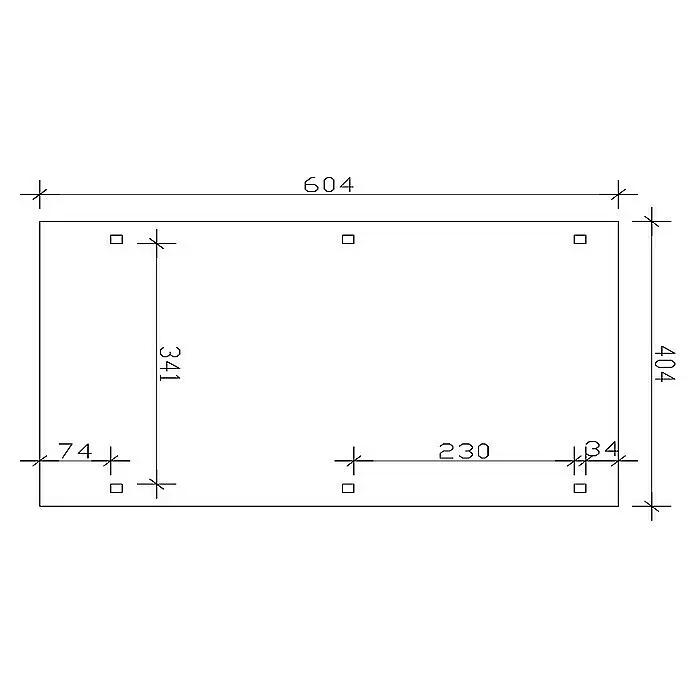 Skan Holz Carport EmslandAußenmaß inkl. Dachüberstand (B x T): 4,04 x 6,04 m, Einzelcarport, Carport geeignet für: Caravans, Natur