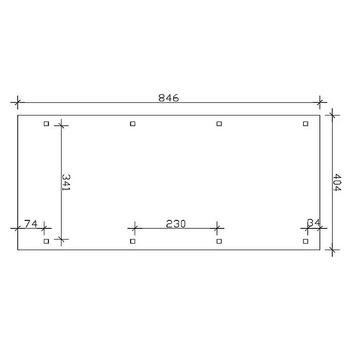 Skan Holz Carport EmslandAußenmaß inkl. Dachüberstand (B x T): 4,04 x 8,46 m, Einzelcarport, Carport geeignet für: Caravans, Weiß