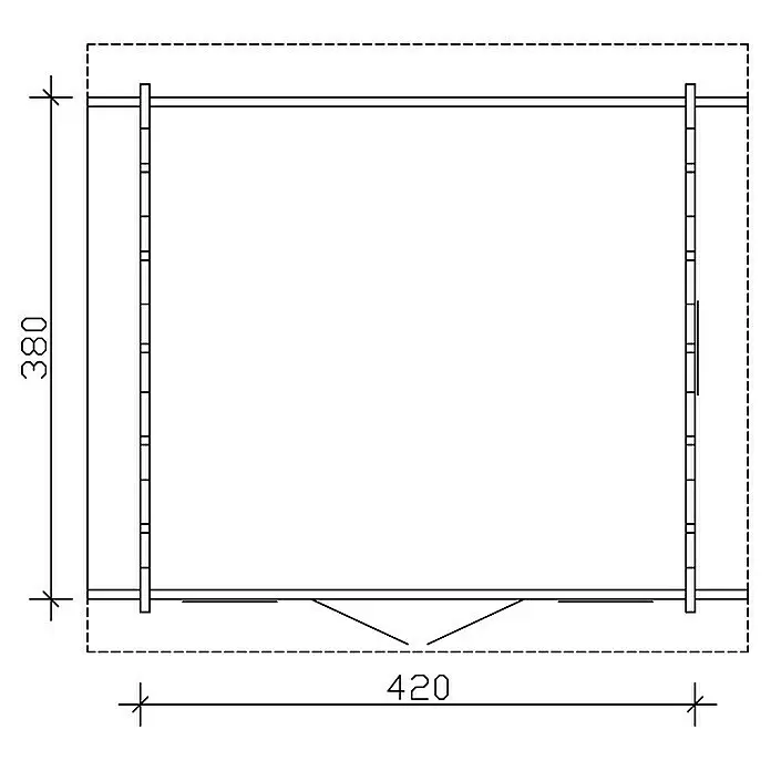 Skan Holz Gartenhaus Montreal 2Außenmaß inkl. Dachüberstand (B x T): 500 x 460 cm, Holz, Natur, 2 Lagen Dachschaltung