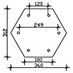 SKAN HOLZ Pavillon Nancy 1 (L x B: 312 x 360 cm, Eiche hell) | BAUHAUS