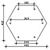 SKAN HOLZ Pavillon Nancy 3 (L x B: 416 x 480 cm, Natur) | BAUHAUS