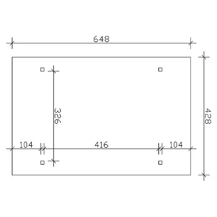Skan Holz Carport OdenwaldAußenmaß inkl. Dachüberstand (B x T): 4,28 x 6,48 m, Einzelcarport, Weiß