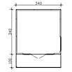 SKAN HOLZ Gartenhaus Tokio 2 (Außenmaß inkl. Dachüberstand (B x T): 340 x 440 cm, Holz, Natur, 11,56 m², Einschalig) | BAUHAUS