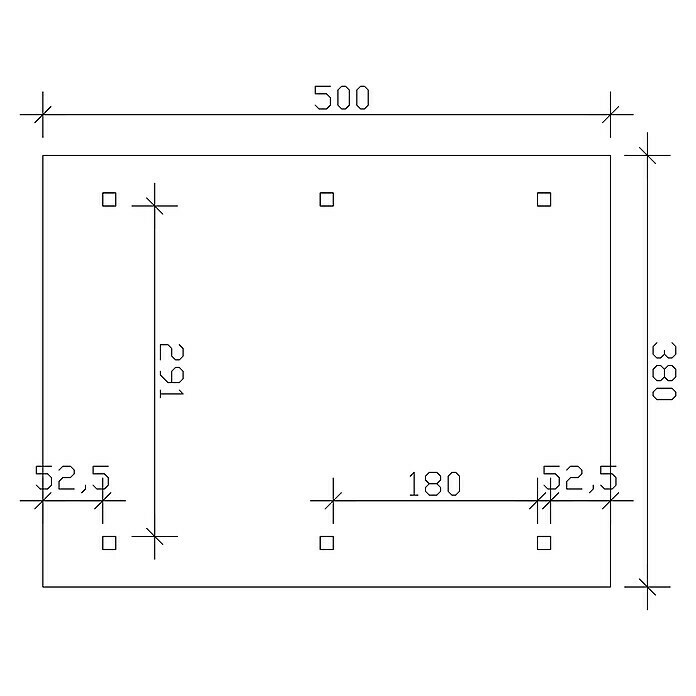 Skan Holz Carport WallgauL x B: 500 x 380 cm, Einfahrtshöhe: 215 cm, Grün Sketch