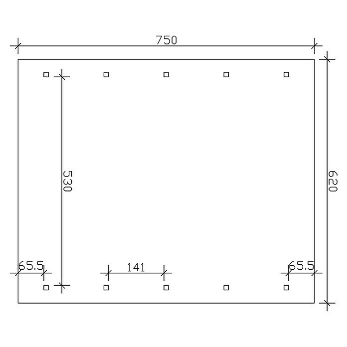 Skan Holz Carport Wallgau (Außenmaß inkl. Dachüberstand (B x T): 6,2 x 7,5 m, Doppelcarport, Nussbaum) | BAUHAUS