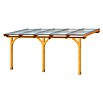 SKAN HOLZ Terrassenüberdachung Rimini (B x T: 541 x 300 cm, Nussbaum, Polycarbonat, Transparent) | BAUHAUS