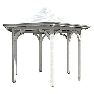 Skan Holz Pavillon Versailles (L x B: 360 x 418 cm, Weiß)