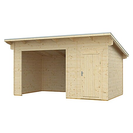 SKAN HOLZ Holzunterstand Knut (250 x 430 x 249,5 cm, Natur)