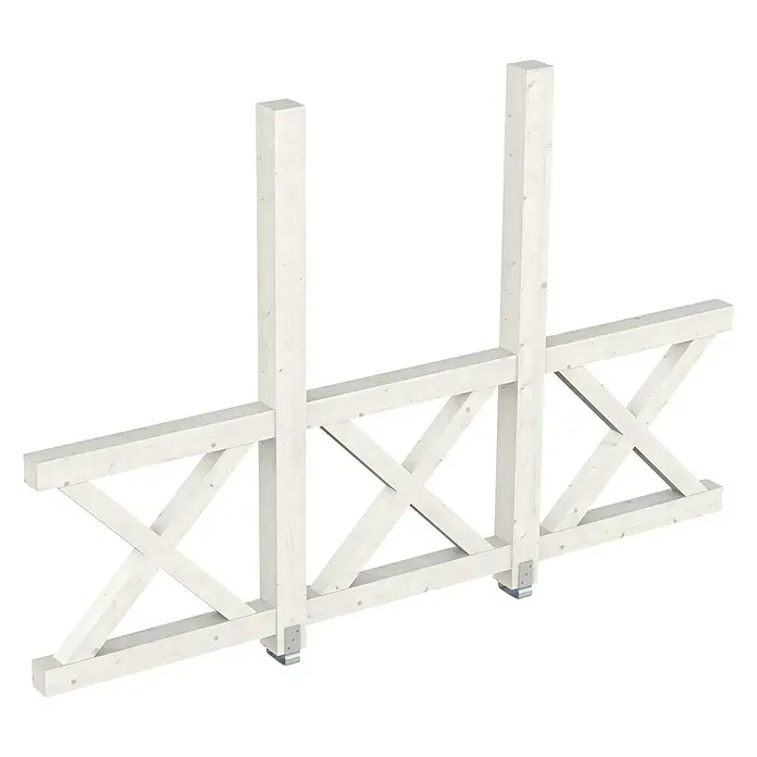 Skan Holz Seitenwand AndreaskreuzPassend für: Skan Holz Leimholz-Terrassenüberdachungen, Tiefe 350/339 cm, freistehend, Weiß