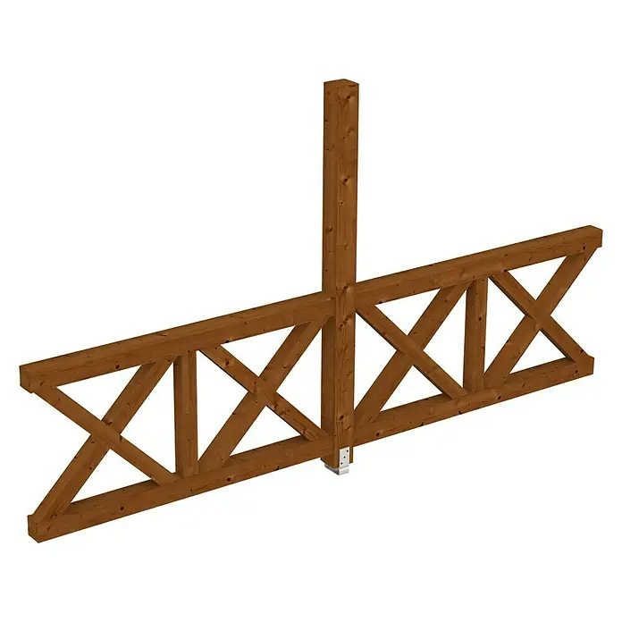 Skan Holz Seitenwand AndreaskreuzPassend für: Skan Holz Leimholz-Terrassenüberdachungen, Tiefe 400/389 cm, freistehend, Nussbaum
