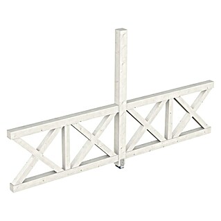 SKAN HOLZ Seitenwand Andreaskreuz (Passend für: Skan Holz Leimholz-Terrassenüberdachungen, Tiefe 400/389 cm, freistehend, Weiß)